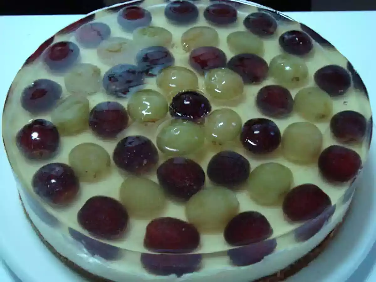 TARTA DE QUESO, UVAS Y MOSCATEL