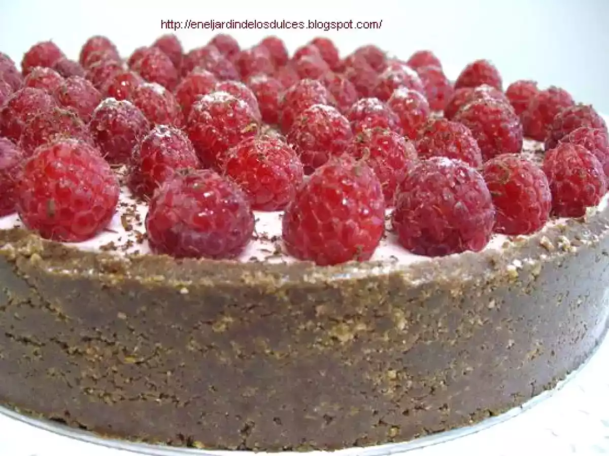 Tarta de queso y frambuesa