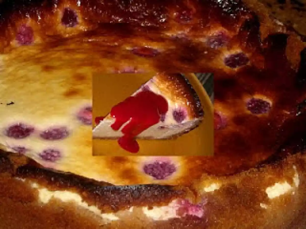 Tarta de queso y frambuesas