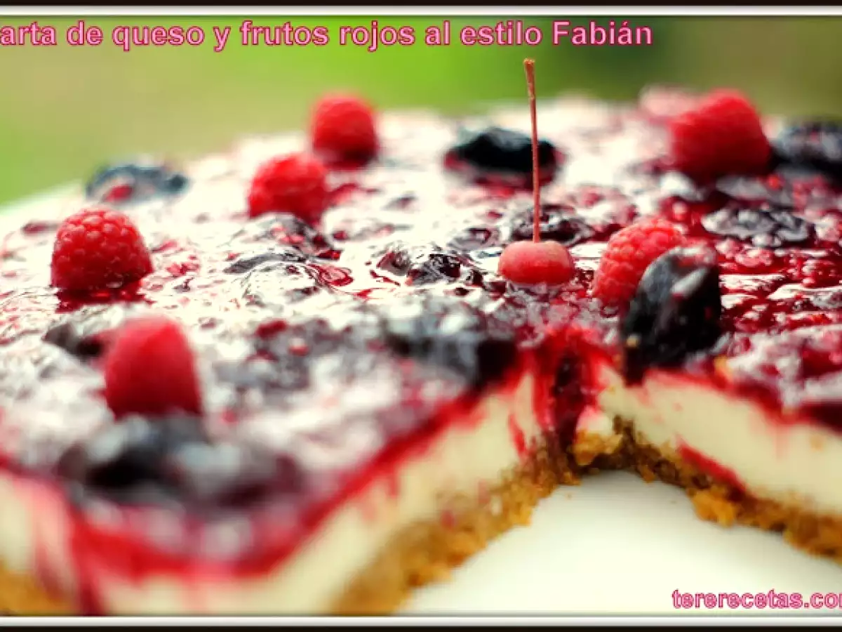 Tarta de queso y frutos rojos al estilo Fabián - foto 2