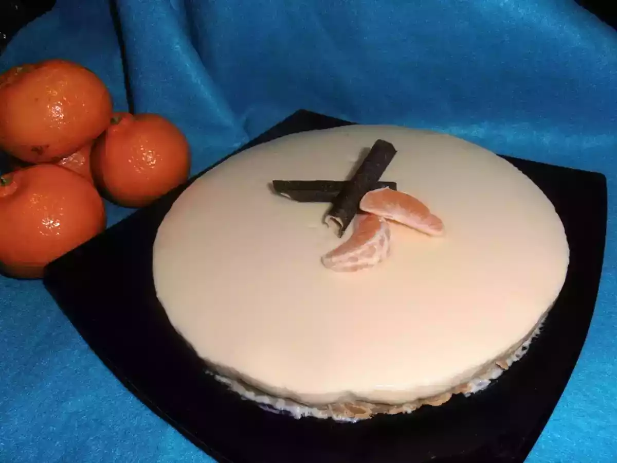 Tarta de queso y mandarina