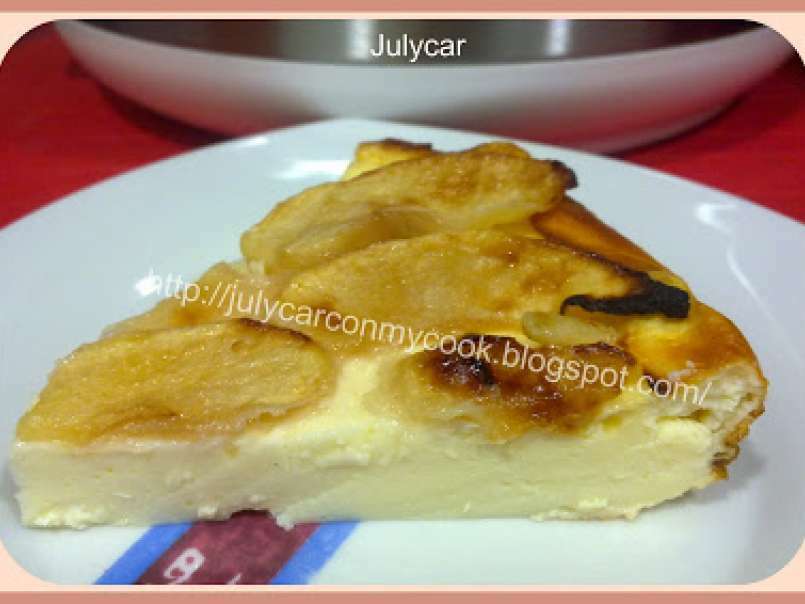 Tarta de queso y manzana olla Cocimix DeLuxe y Tapa Doradora