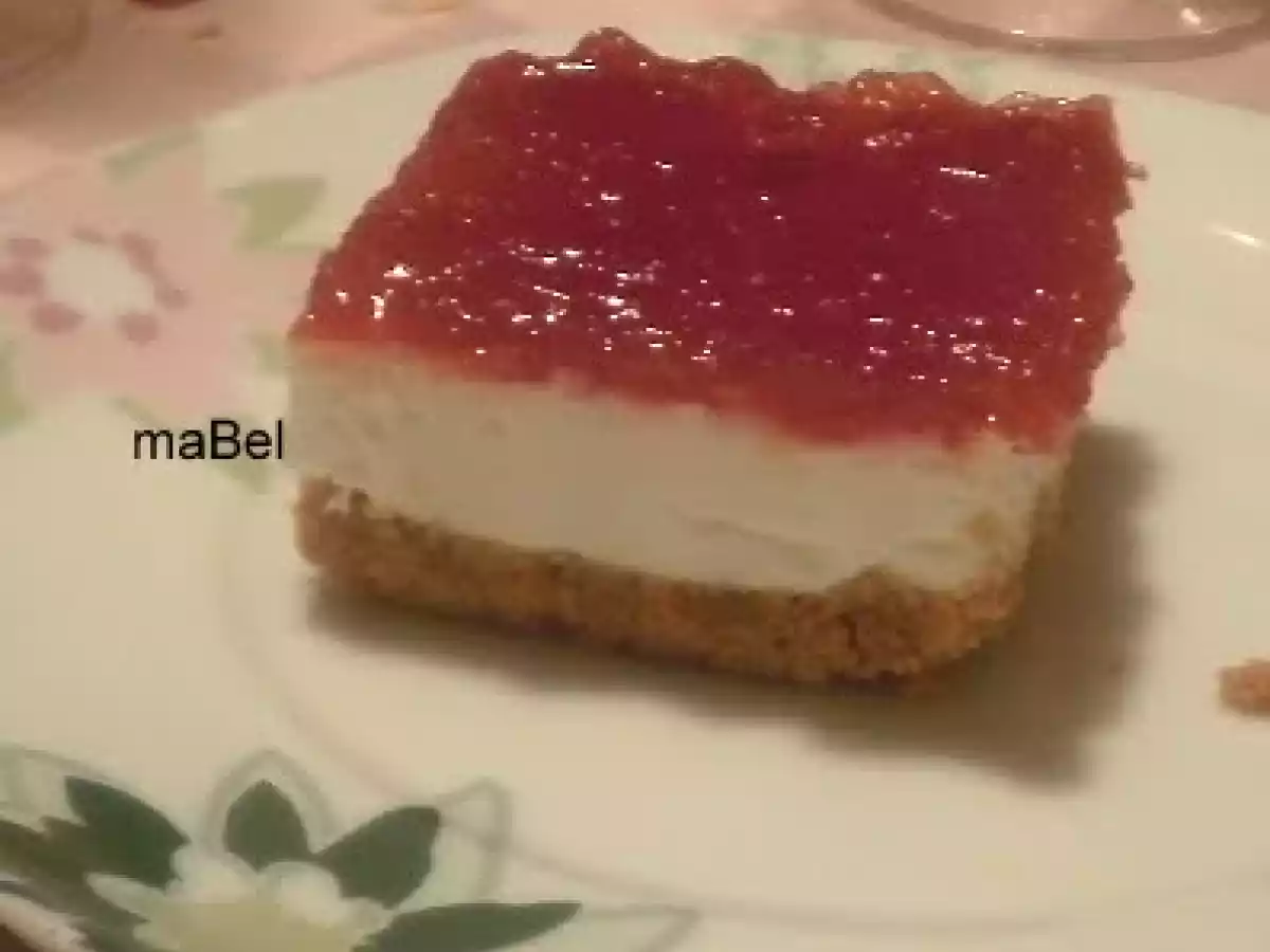 Tarta de queso y membrillo - Icebox cheesecake - foto 2