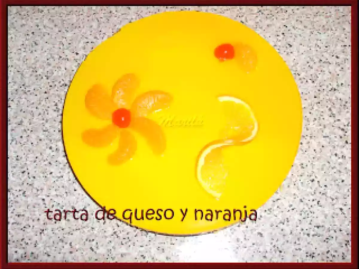 TARTA DE QUESO Y NARANJA