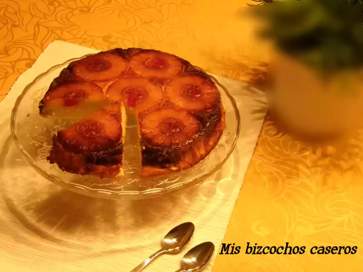 Tarta de queso y piña