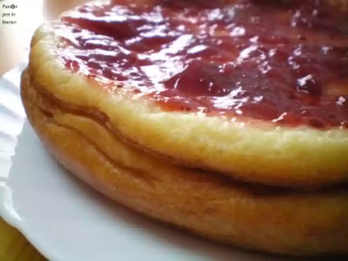 Tarta de queso y plátano
