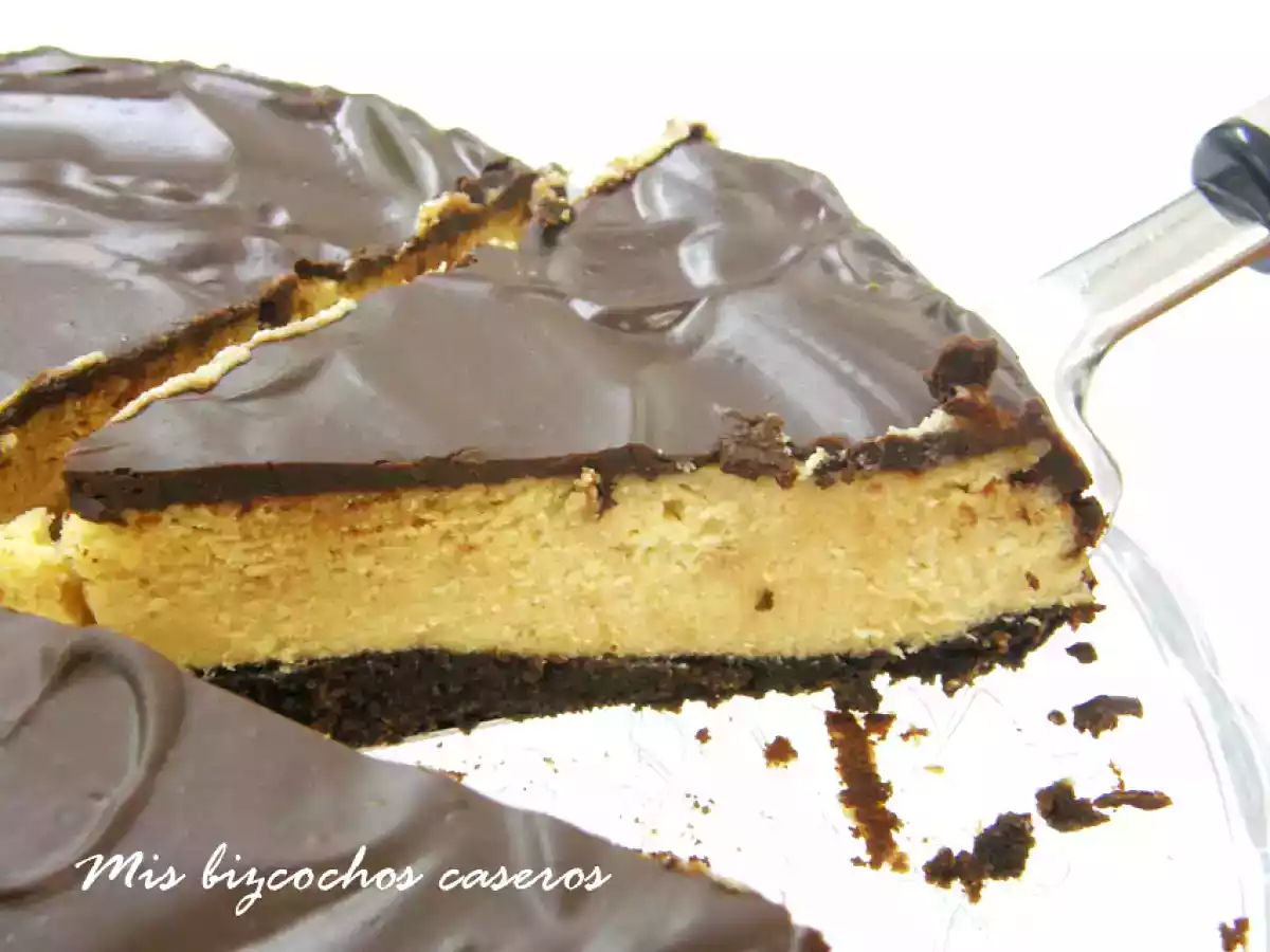 Tarta de queso y turrón