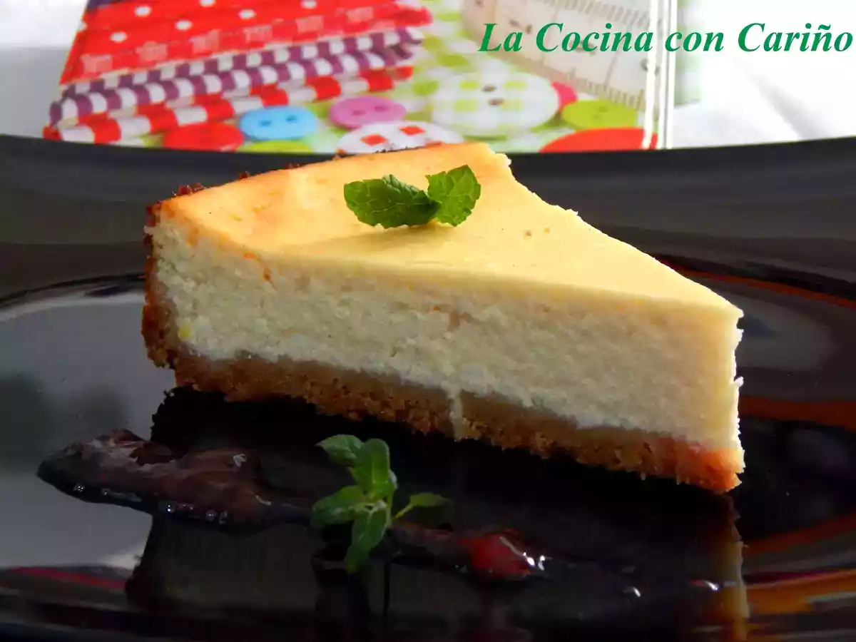 Tarta de requesón con aroma de lima