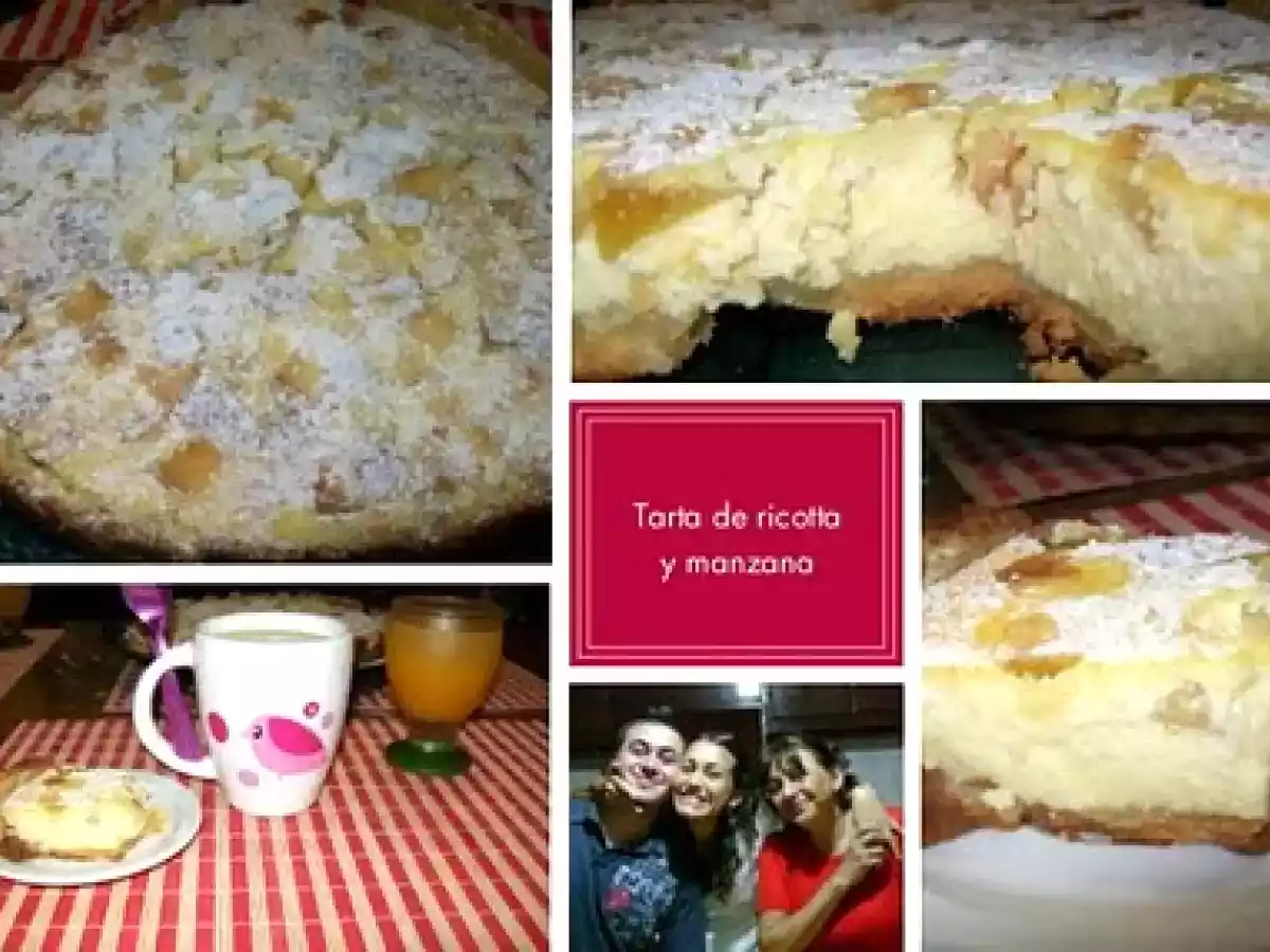 Tarta de ricotta y manzanas