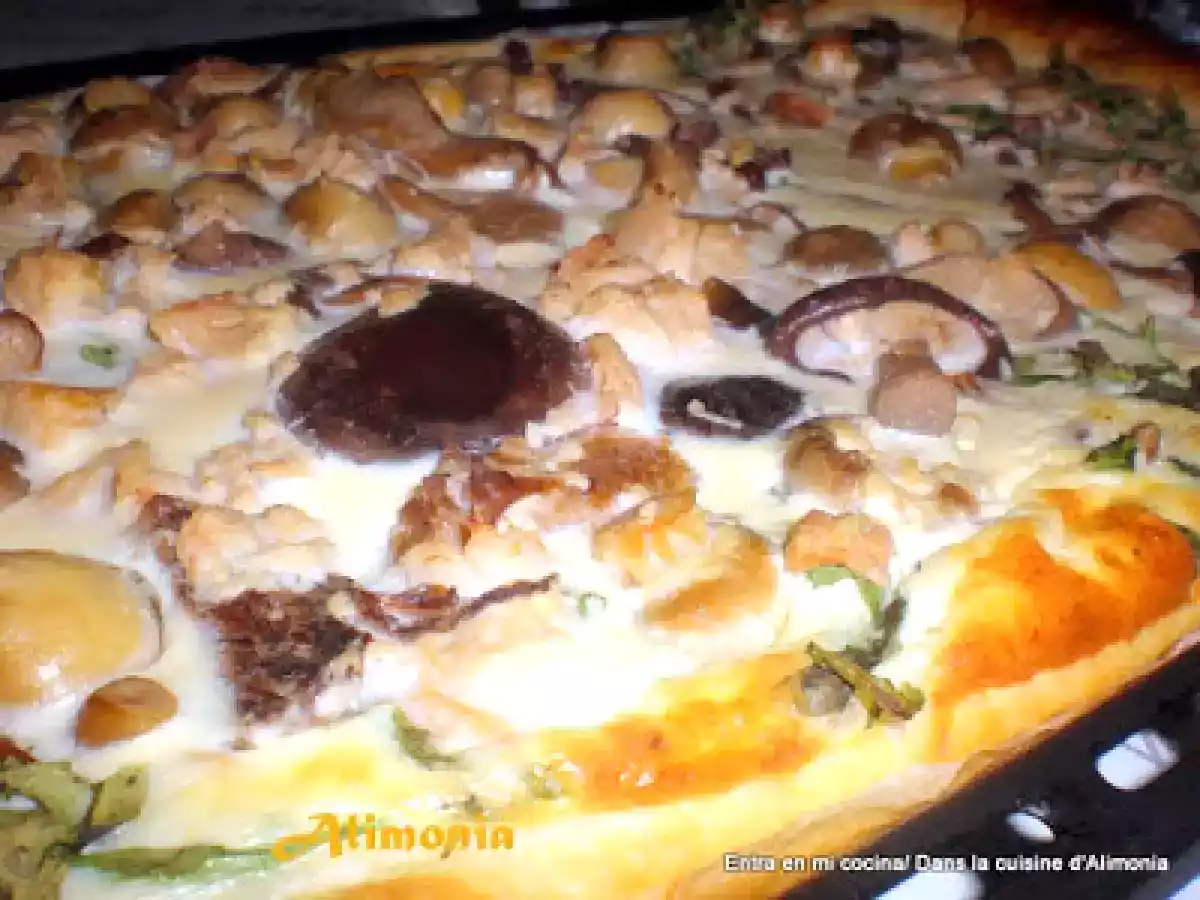 Tarta de setas y atun/ Tarte champignons-thon - foto 2