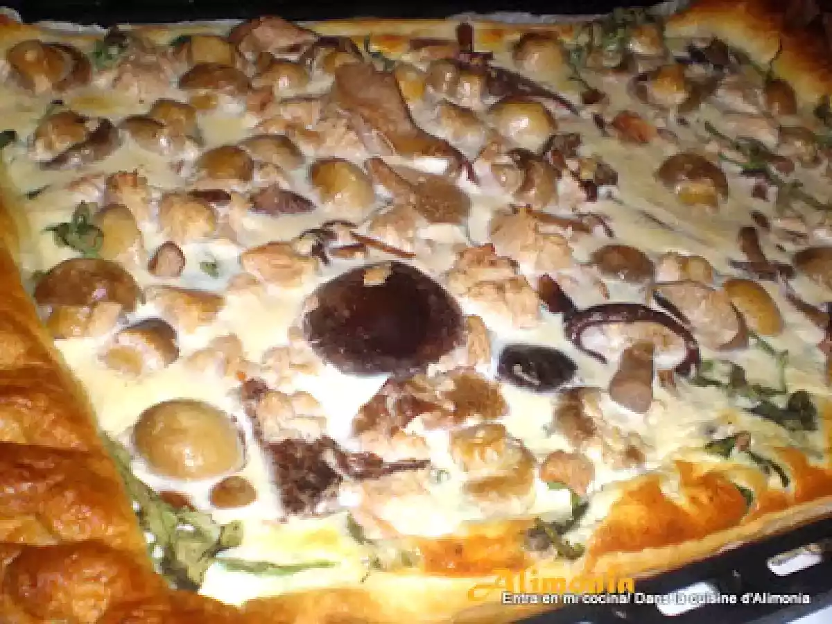 Tarta de setas y atun/ Tarte champignons-thon - foto 3