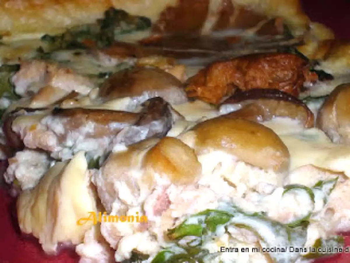 Tarta de setas y atun/ Tarte champignons-thon - foto 4