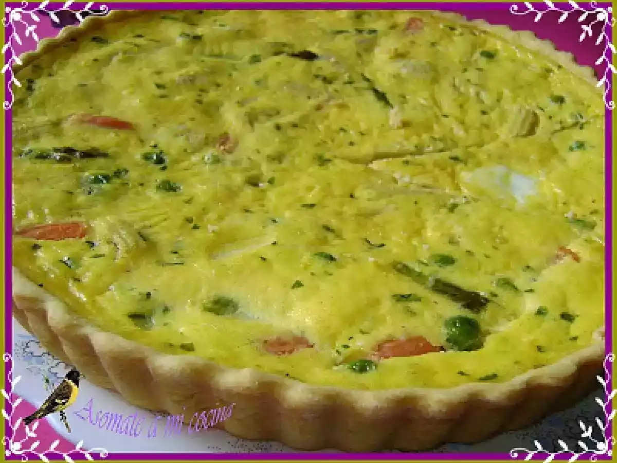 Tarta de verduras de primavera