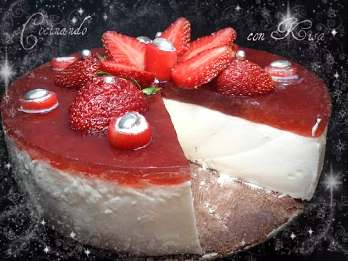 Tarta de Yogur con Mermelada de Fresa(thermomix y batidora) - foto 2