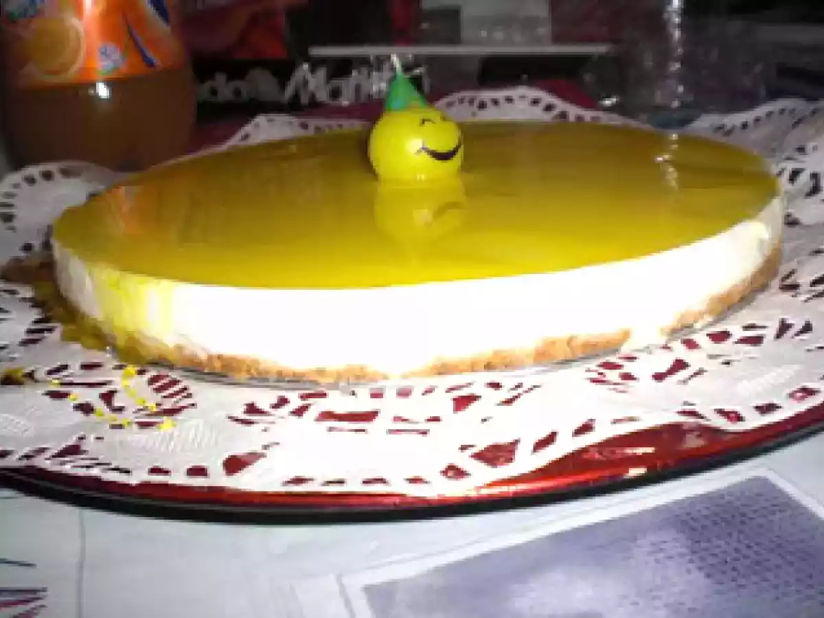 Tarta de yogur de limón