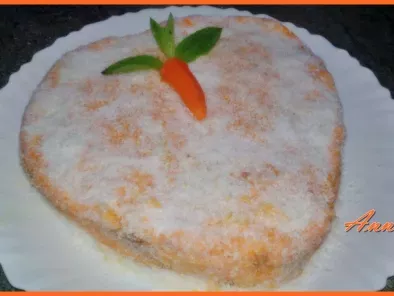 Tarta de zanahoria con coco y galletas