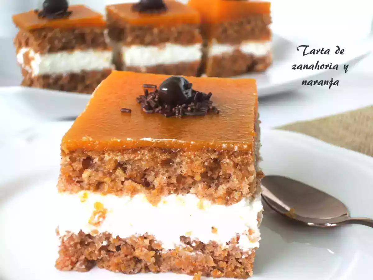Tarta de zanahoria y naranja