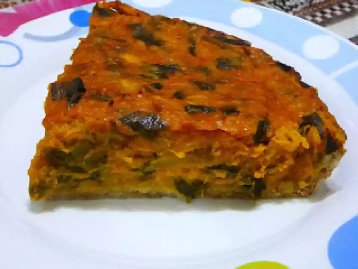 Tarta de zapallo y puerro light