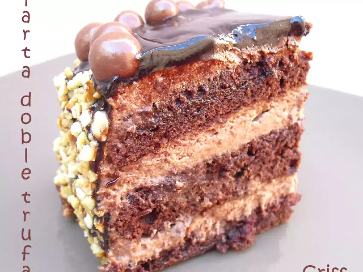 Tarta doble trufa