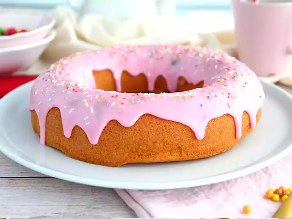 Tarta donut rellena de frambuesas (con glaseado express) - foto 4