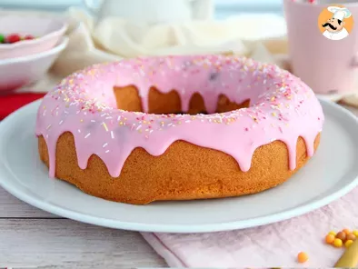 Tarta donut rellena de frambuesas (con glaseado express) - foto 4