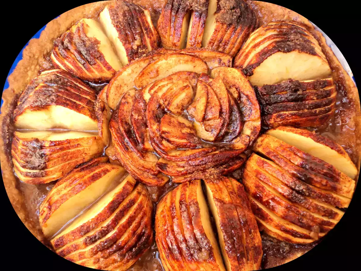 Tarta flor de manzana