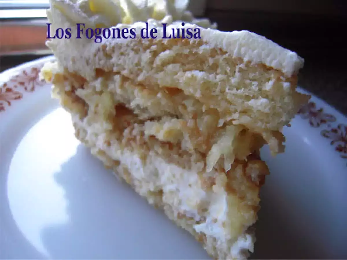 Tarta fría de piña, sin horno - foto 3