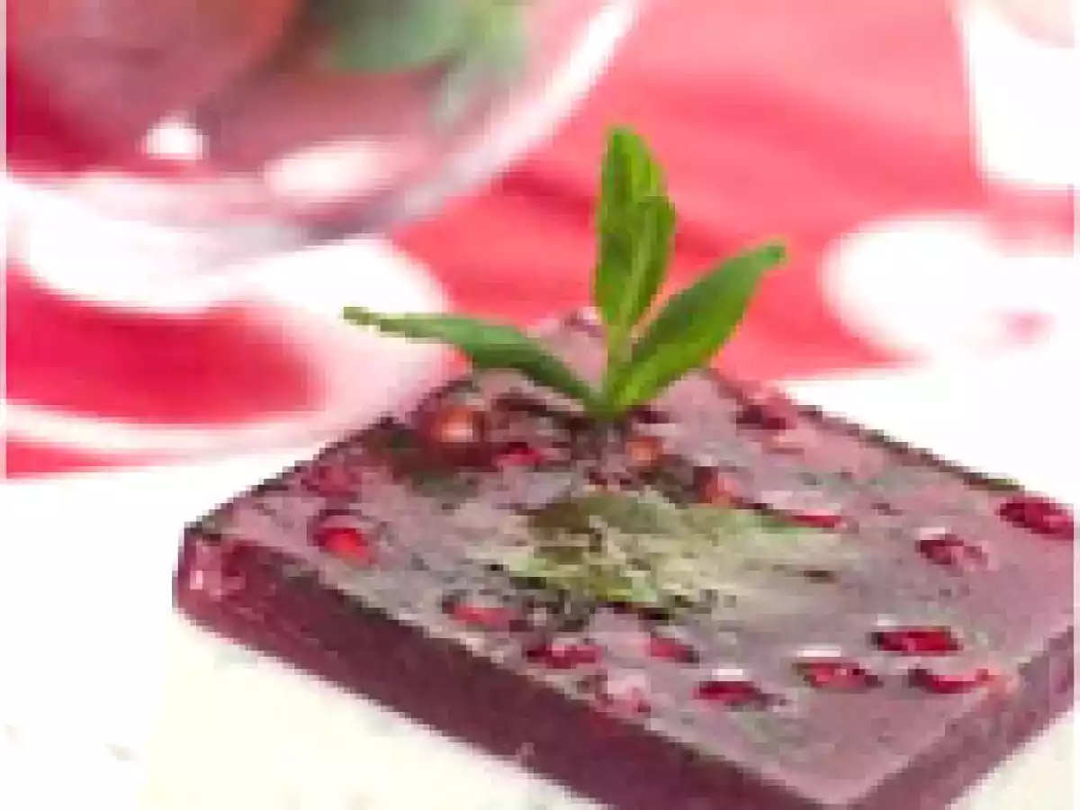 Tarta fría de yogourt y granada