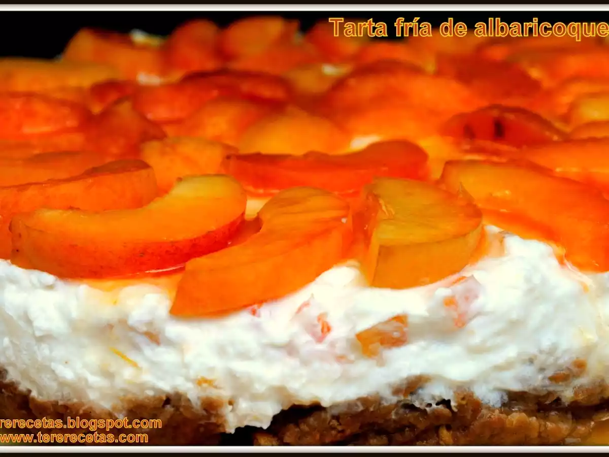 Tarta fría de yogur y albaricoques