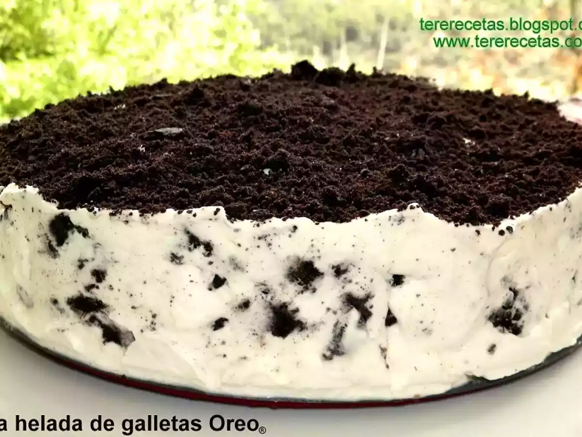 Tarta helada de galletas oreo