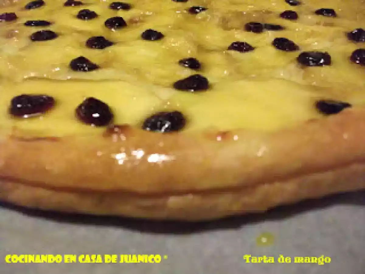 Tarta hojaldrada de mango y arándanos - foto 2