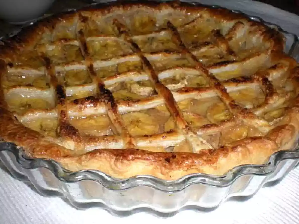 TARTA HOJALDRE DE PLATANO