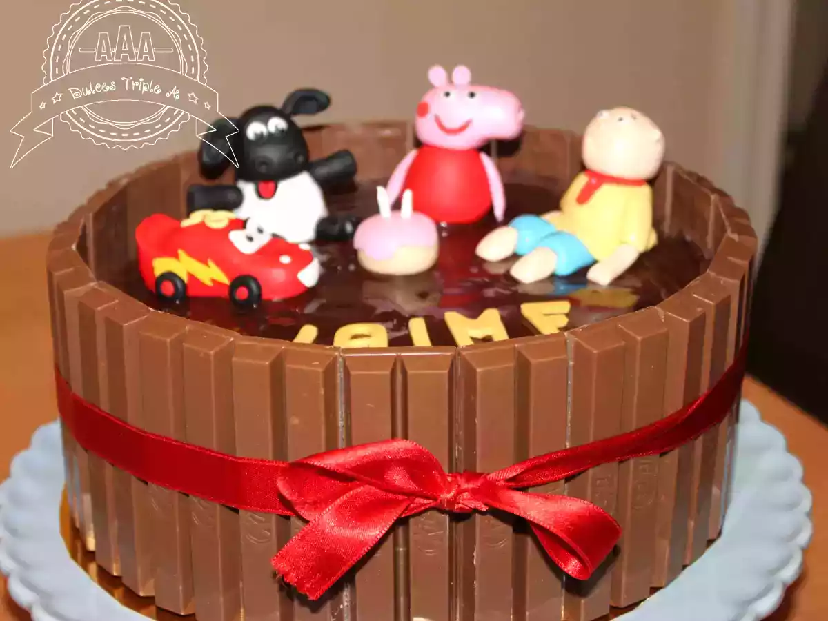 Tarta Kit-Kat con ganache