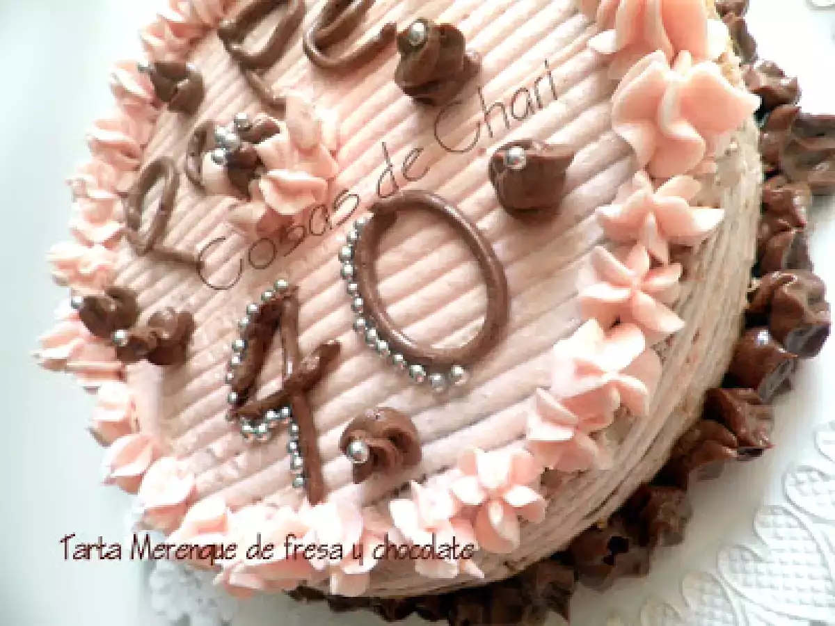 Tarta Merengue de Fresa y chocolate