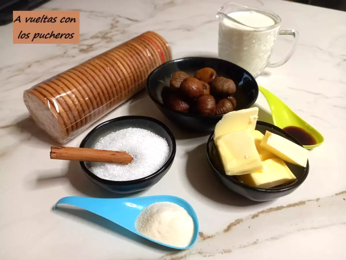 Tarta mousse de castañas sin azúcar ni gluten - foto 2