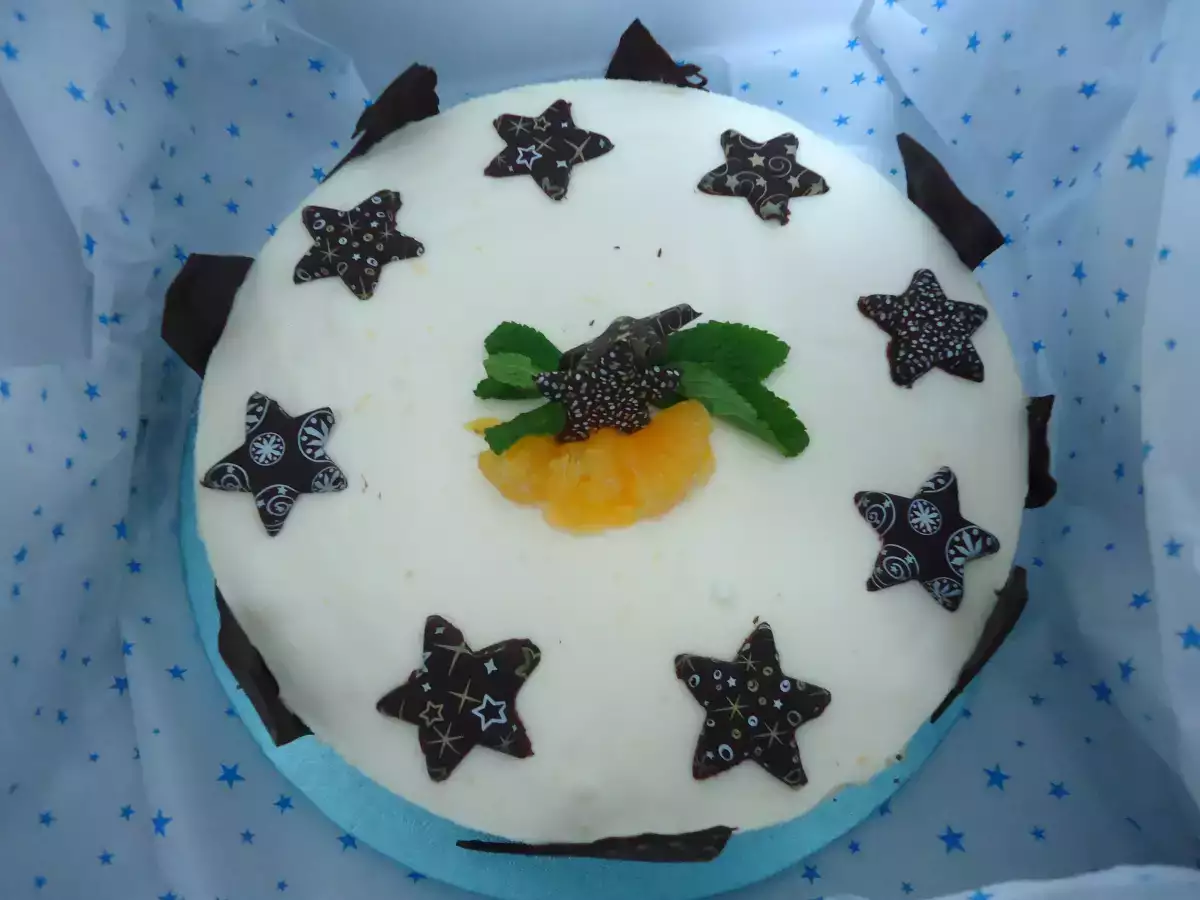 Tarta mousse de mandarina con base de chocolate - foto 3