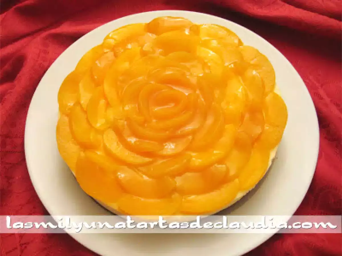 Tarta mousse de melocotón