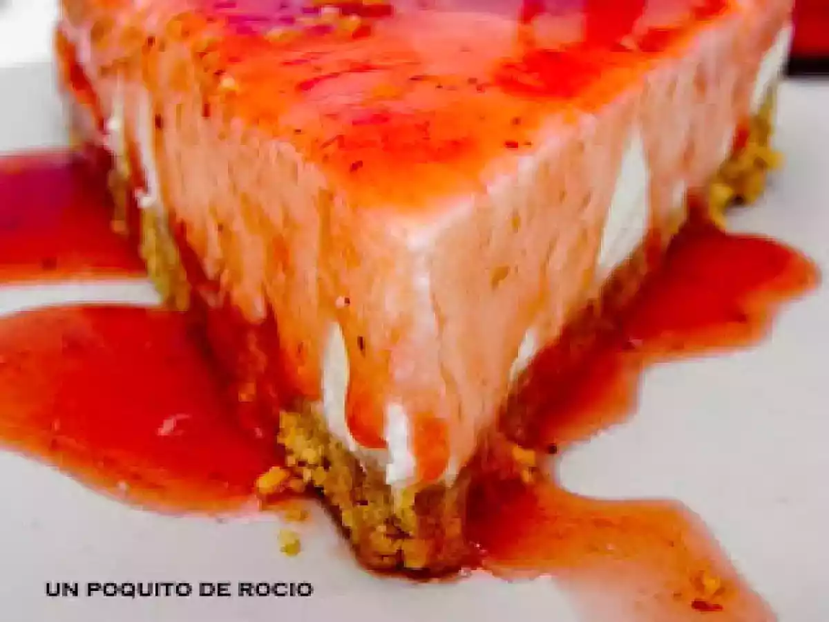 TARTA MOUSSE DE QUESO CON MERMELADA - foto 3