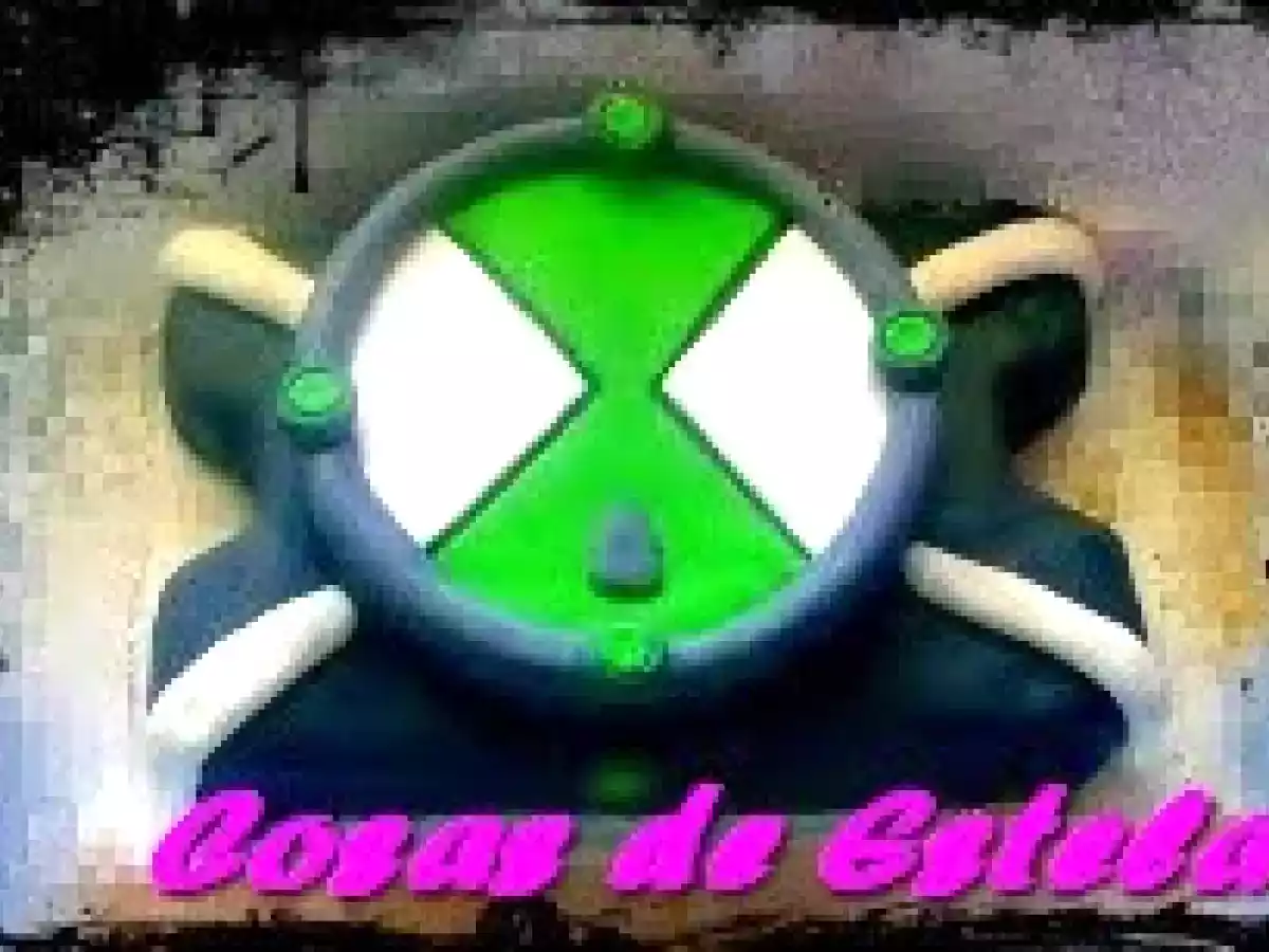 Tarta omnitrix Ben10 con fondant - foto 2