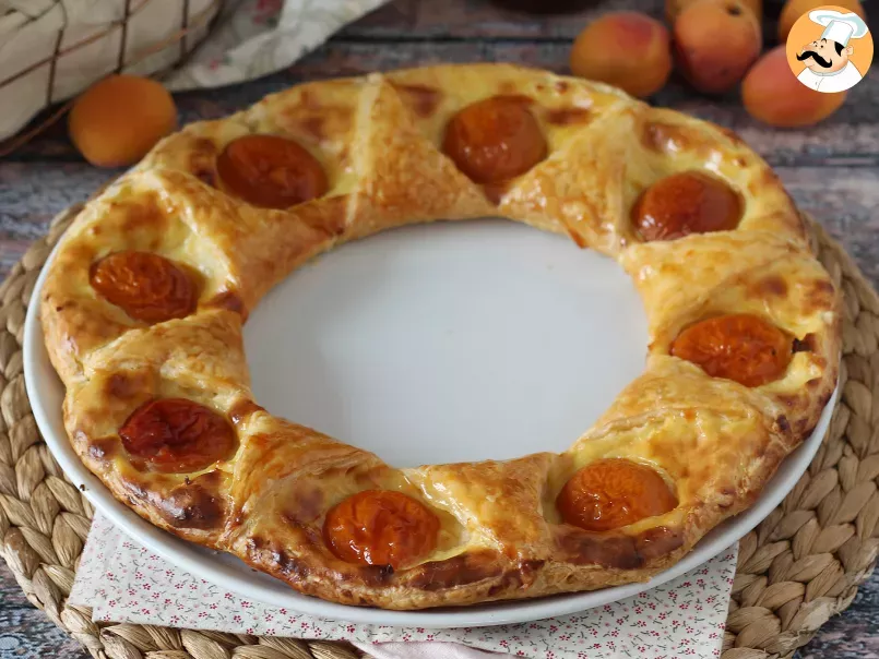 Tarta oranais - Hojaldre, crema pastelera y albaricoques, foto 1