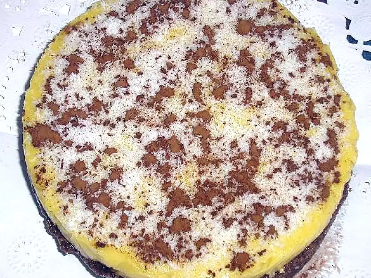 Tarta rápida de coco, chocolate y mango - foto 2