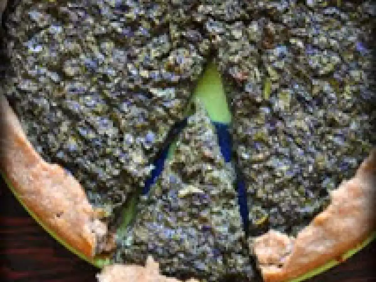 Tarta rustica de espinacas (vegana)