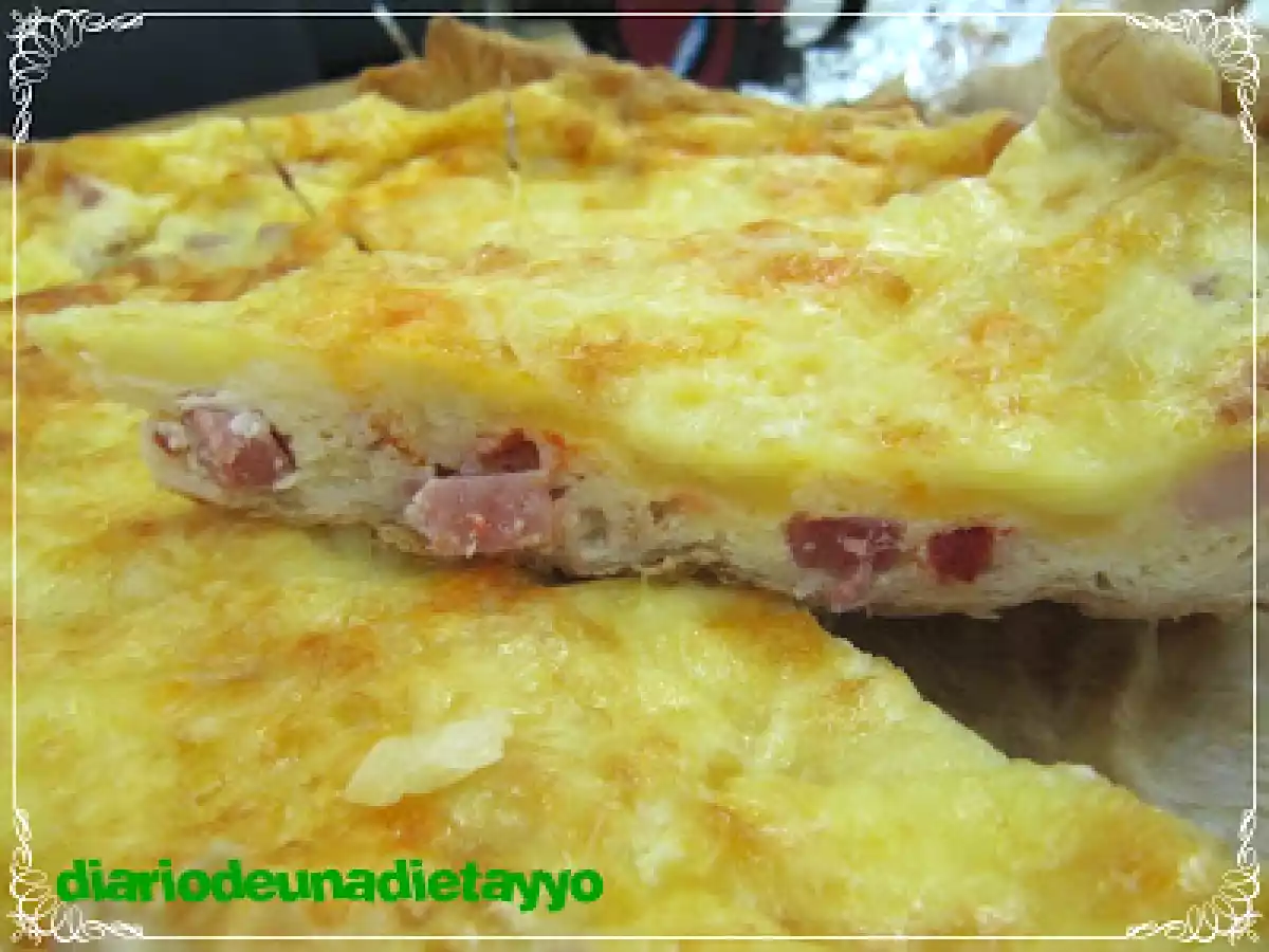 TARTA SALADA DE CHORIZO Y JAMÓN - foto 2