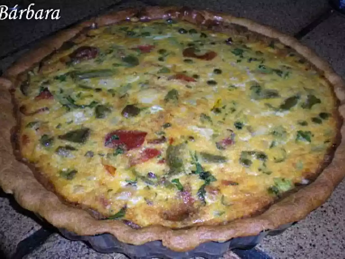 TARTA SALADA DE VERDURA Y PESCADO