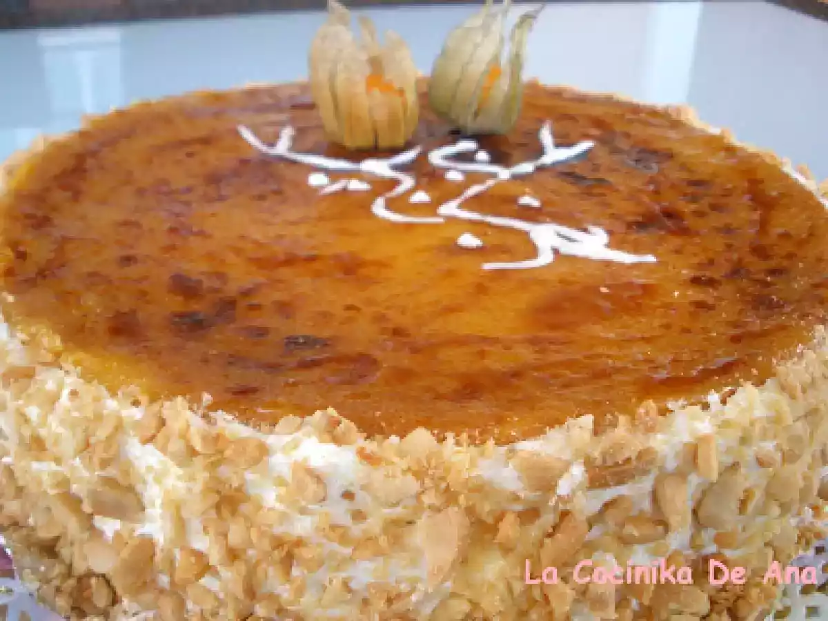 Tarta san Marcos de yema tostada