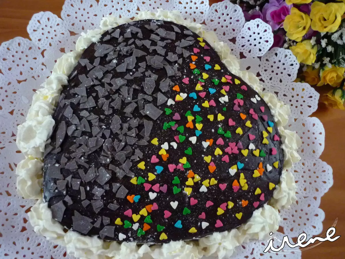 Tarta San Valentín de chocolate