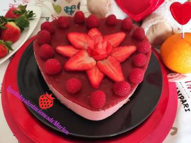 Tarta San Valentín de Fresas y Yogur