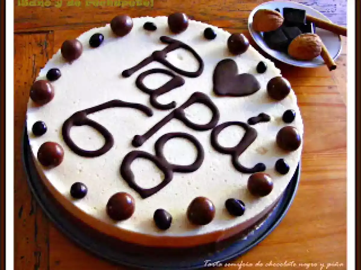 Tarta semifría de chocolate negro y piña - foto 2