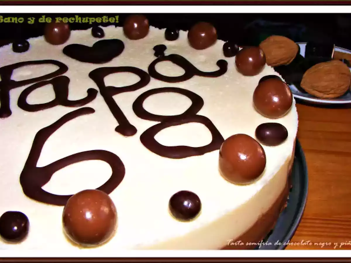 Tarta semifría de chocolate negro y piña - foto 4