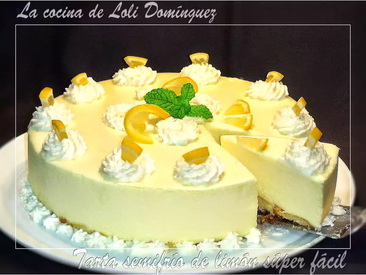 Tarta semifrío de limón súper fácil
